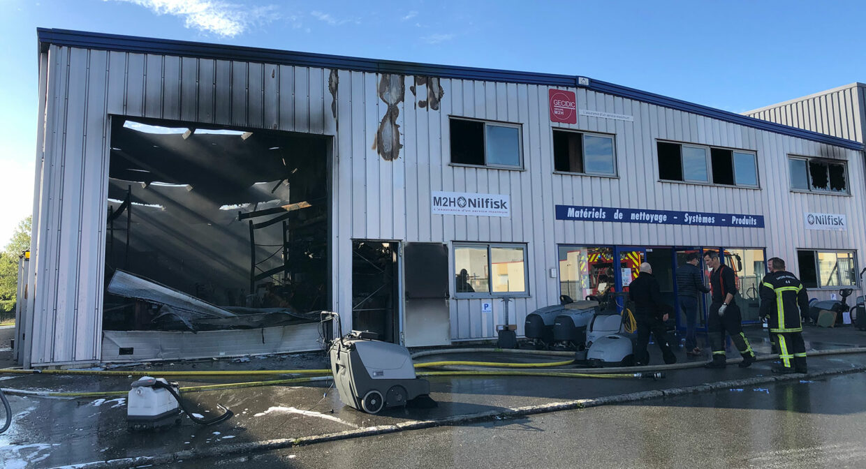 L’incendie d’une entreprise à Sainte-Luce